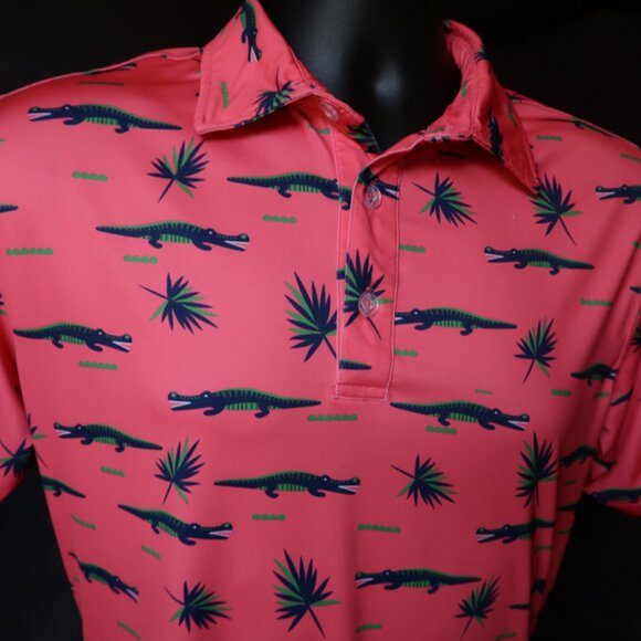 Waggle Pink Gator Stretch Polo (M) NICE!! ⛳️ - Picture 9 of 10